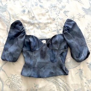 Wilfred | NOVELLA Blouse in Vintage Navy Watercolour
